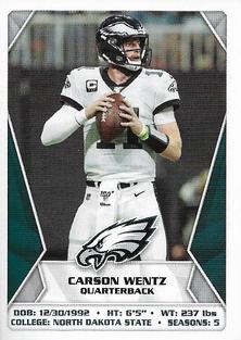 2020 Panini Sticker & Card Collection #329 Carson Wentz Front