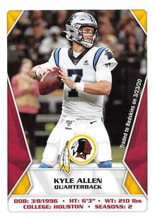 2020 Panini Sticker & Card Collection #345 Kyle Allen Front