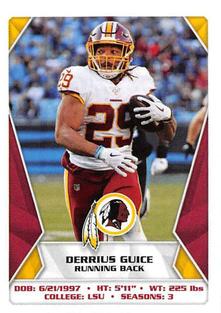 2020 Panini Sticker & Card Collection #348 Derrius Guice Front