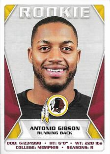 2020 Panini Sticker & Card Collection #349 Antonio Gibson Front