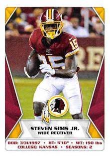 2020 Panini Sticker & Card Collection #351 Steven Sims Jr. Front