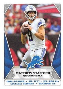2020 Panini Sticker & Card Collection #377 Matthew Stafford Front