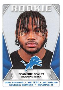 2020 Panini NFL Sticker & Card Collection #379 D'Andre Swift Front
