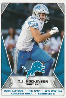 2020 Panini Sticker & Card Collection #384 T.J. Hockenson Front