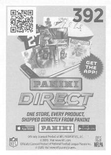 2020 Panini Sticker & Card Collection #392 Davante Adams Back