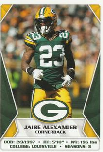 2020 Panini Sticker & Card Collection #402 Jaire Alexander Front