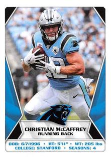 2020 Panini Sticker & Card Collection #442 Christian McCaffrey Front