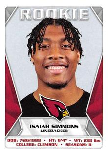 2020 Panini Sticker & Card Collection #496 Isaiah Simmons Front