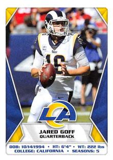 2020 Panini Sticker & Card Collection #505 Jared Goff Front