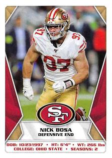 2020 Panini Sticker & Card Collection #529 Nick Bosa Front