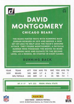 2020 Donruss #58 David Montgomery Back