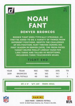 2020 Donruss #93 Noah Fant Back