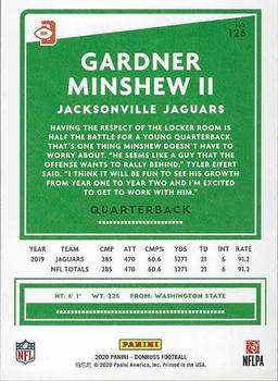 2020 Donruss #126 Gardner Minshew II Back