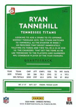 2020 Donruss #246 Ryan Tannehill Back