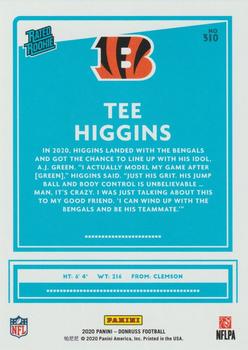 2020 Donruss #310 Tee Higgins Back