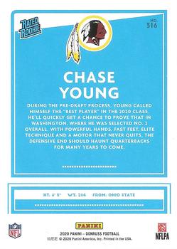 2020 Donruss #316 Chase Young Back