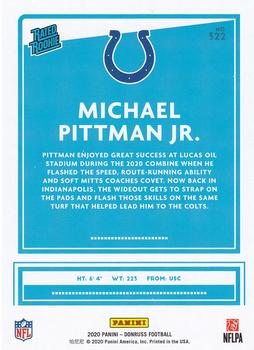 2020 Donruss #322 Michael Pittman Jr. Back