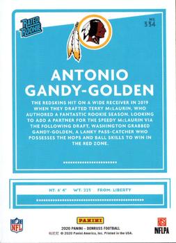 2020 Donruss #334 Antonio Gandy-Golden Back