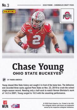 2020 Panini Chronicles Draft Picks - Red #3 Chase Young Back