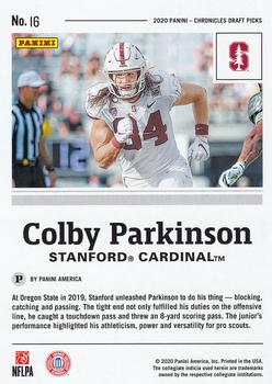 2020 Panini Chronicles Draft Picks - Red #16 Colby Parkinson Back