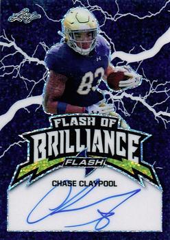 2020 Leaf Flash - Flash of Brilliance Autographs Blue #FB-CC1 Chase Claypool Front