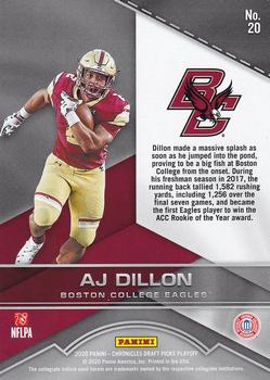 2020 Panini Chronicles Draft Picks - Playoff Draft Picks Red Zone #20 AJ Dillon Back