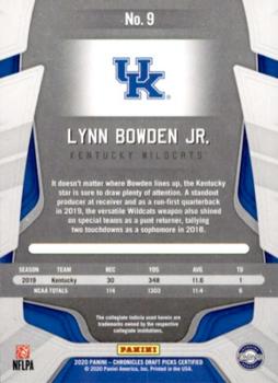 2020 Panini Chronicles Draft Picks - Certified Rookies #9 Lynn Bowden Jr. Back