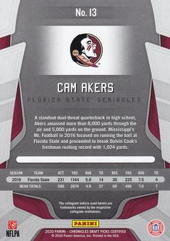 2020 Panini Chronicles Draft Picks - Certified Rookies #13 Cam Akers Back