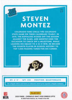 2020 Panini Chronicles Draft Picks - Donruss Optic Rated Rookies Draft Picks #19 Steven Montez Back