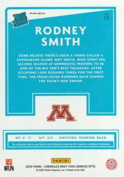 2020 Panini Chronicles Draft Picks - Donruss Optic Rated Rookies Draft Picks Blue #15 Rodney Smith Back