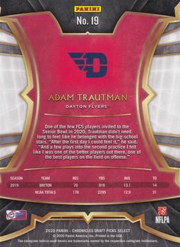 2020 Panini Chronicles Draft Picks - Select Draft Picks #19 Adam Trautman Back