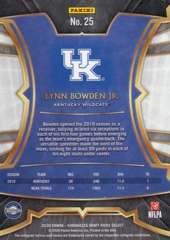 2020 Panini Chronicles Draft Picks - Select Draft Picks #25 Lynn Bowden Jr. Back