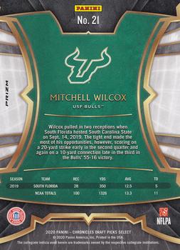 2020 Panini Chronicles Draft Picks - Select Draft Picks Red #21 Mitchell Wilcox Back