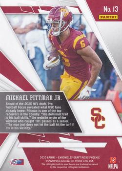 2020 Panini Chronicles Draft Picks - Phoenix Draft Picks Blue #13 Michael Pittman Jr. Back