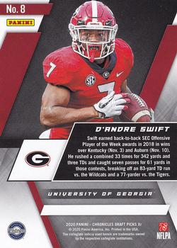 2020 Panini Chronicles Draft Picks - XR Rookies Red #8 D'Andre Swift Back