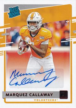 2020 Panini Chronicles Draft Picks - Donruss Rated Rookies Draft Picks Signatures Red #13 Marquez Callaway Front