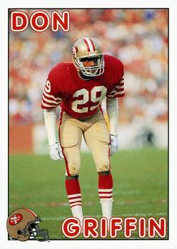 1992 San Francisco 49ers Police #12 Don Griffin Front