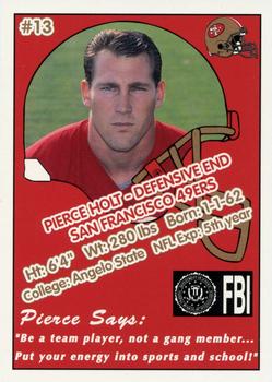 1992 San Francisco 49ers Police #13 Pierce Holt Back