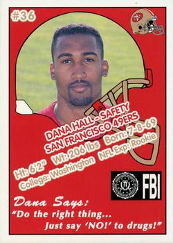 1992 San Francisco 49ers Police #36 Dana Hall Back