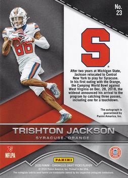 2020 Panini Chronicles Draft Picks - Playoff Draft Picks Signatures Red Zone #23 Trishton Jackson Back