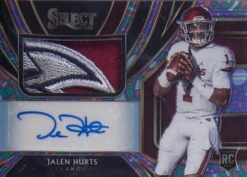 2020 Panini Chronicles Draft Picks - Select Draft Picks Patch Autographs Psychedelic #17 Jalen Hurts Front