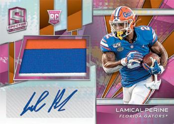 2020 Panini Chronicles Draft Picks - Spectra Draft Picks Patch Autographs Neon Pink #25 La'Mical Perine Front
