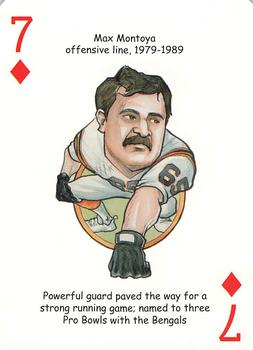 2005 Hero Decks Cincinnati Bengals Football Heroes Playing Cards #7♦ Max Montoya Front