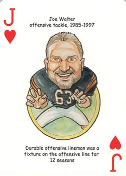 2005 Hero Decks Cincinnati Bengals Football Heroes Playing Cards #J♥ Joe Walter Front