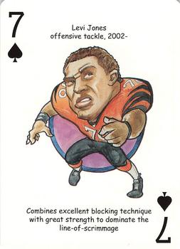 2005 Hero Decks Cincinnati Bengals Football Heroes Playing Cards #7♠ Levi Jones Front