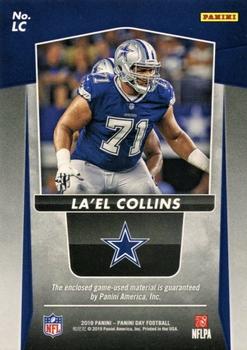 2019 Panini Day - Game Dated Materials HyperPlaid #LC La'el Collins Back