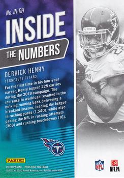 2020 Panini Prestige - Inside the Numbers #IN-DH Derrick Henry Back