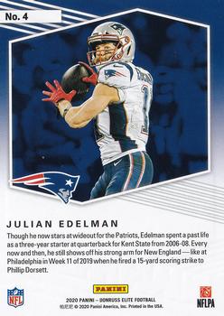 2020 Donruss Elite - Dual Threats Green #4 Julian Edelman Back