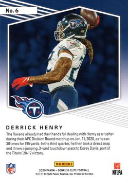 2020 Donruss Elite - Dual Threats Green #6 Derrick Henry Back