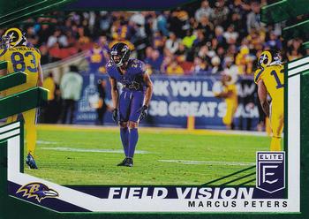 2020 Donruss Elite - Field Vision Green #10 Marcus Peters Front